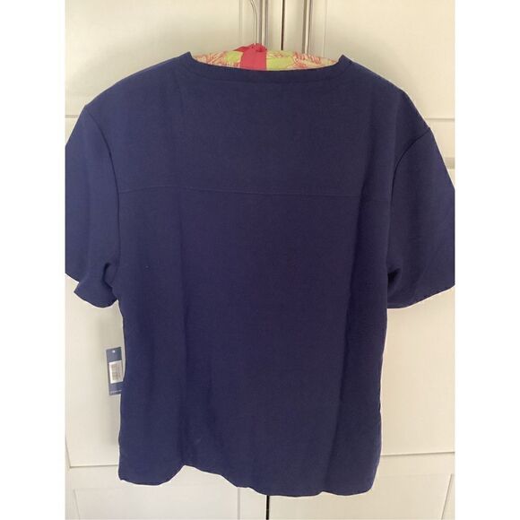 NWT Jaanuu Mens Platt Classic Scrub Top Sz L Midnight Navy - Picture 5 of 10